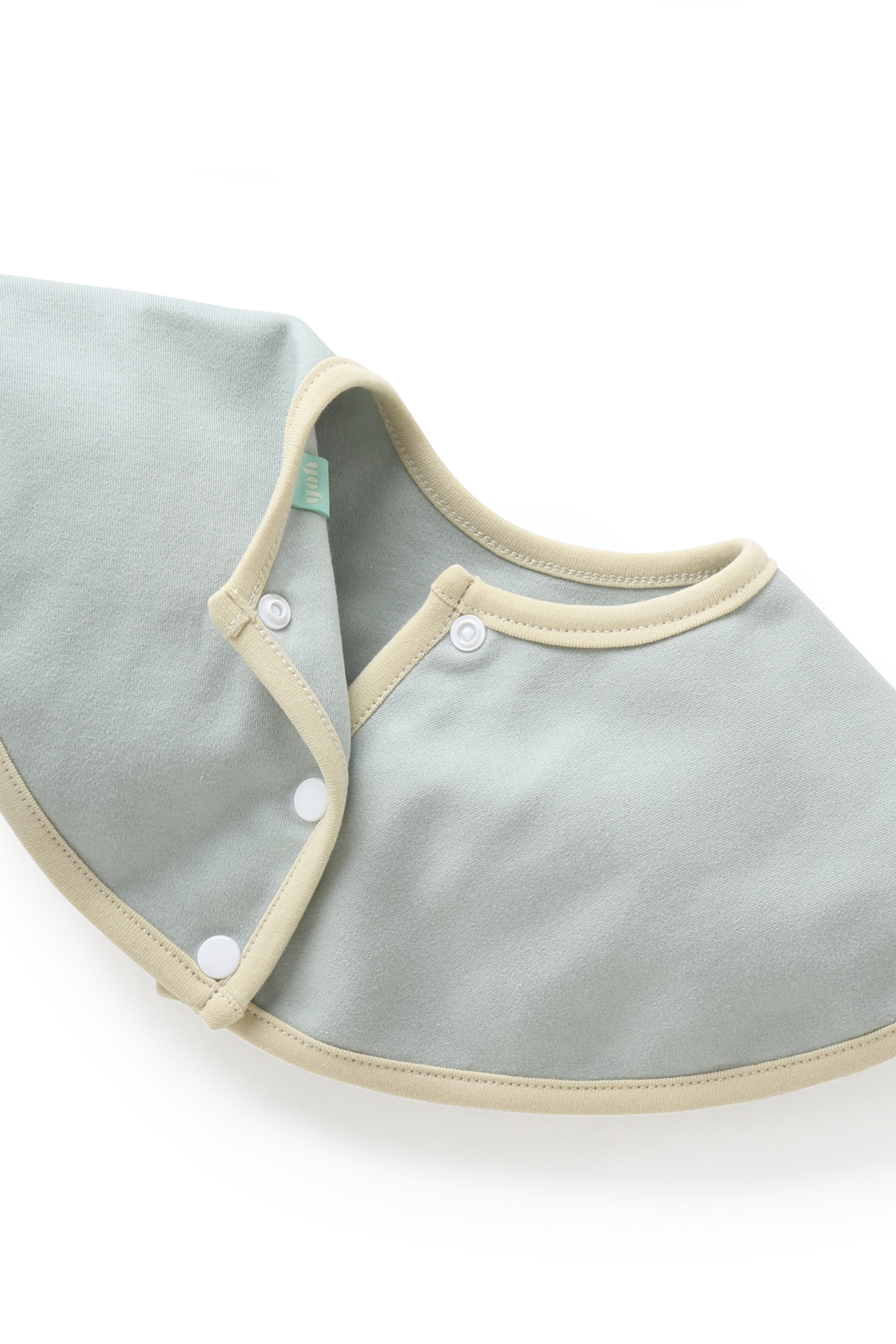 Round Drool Bib Green & Beige