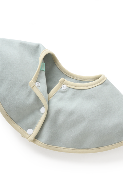 Round Drool Bib Green & Beige