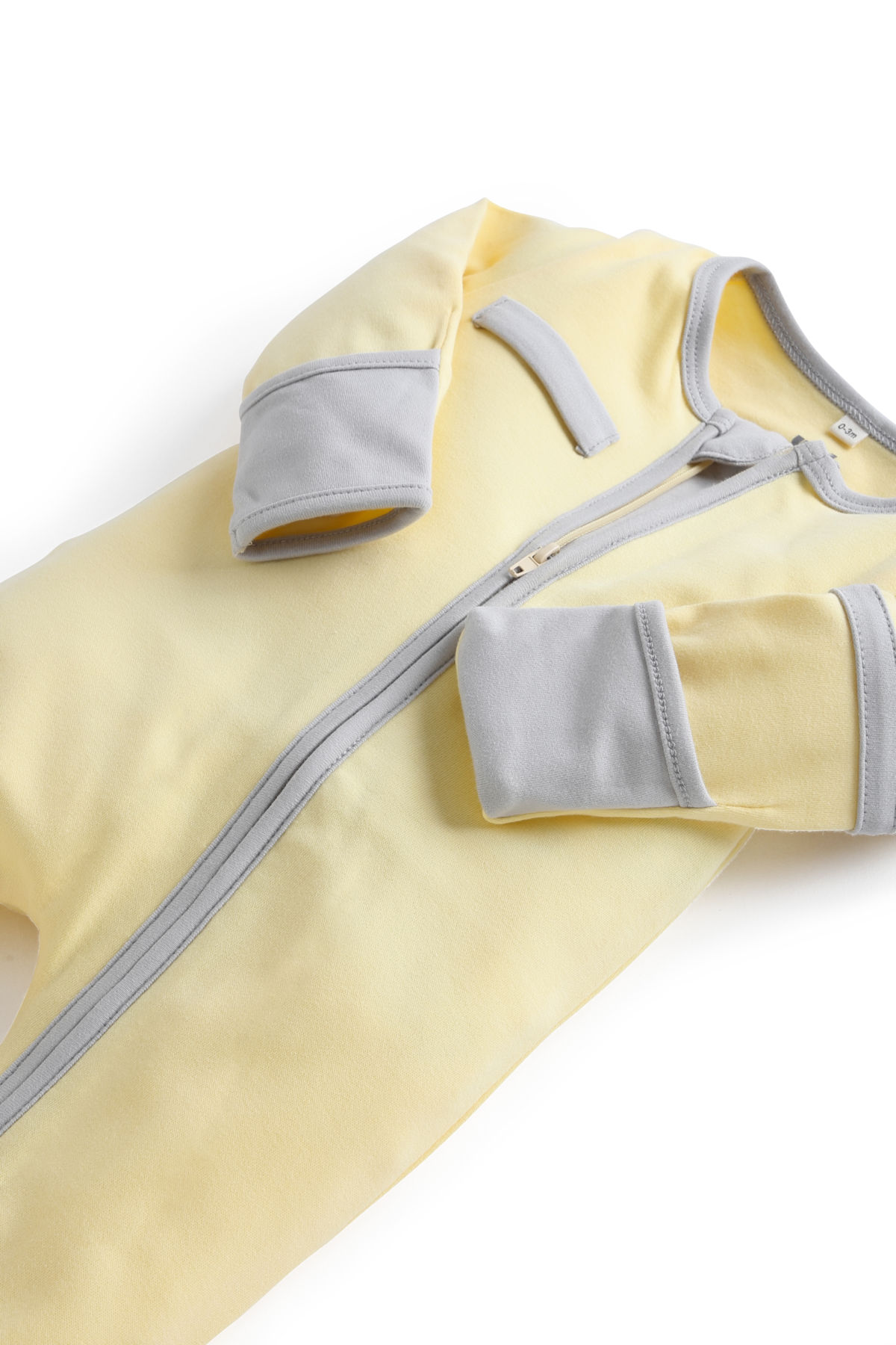 Zip Onesie Yellow / Grey