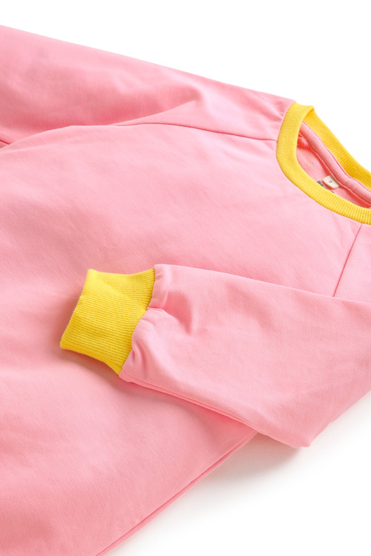 Long Sleeve Track Dress Pink & Yellow